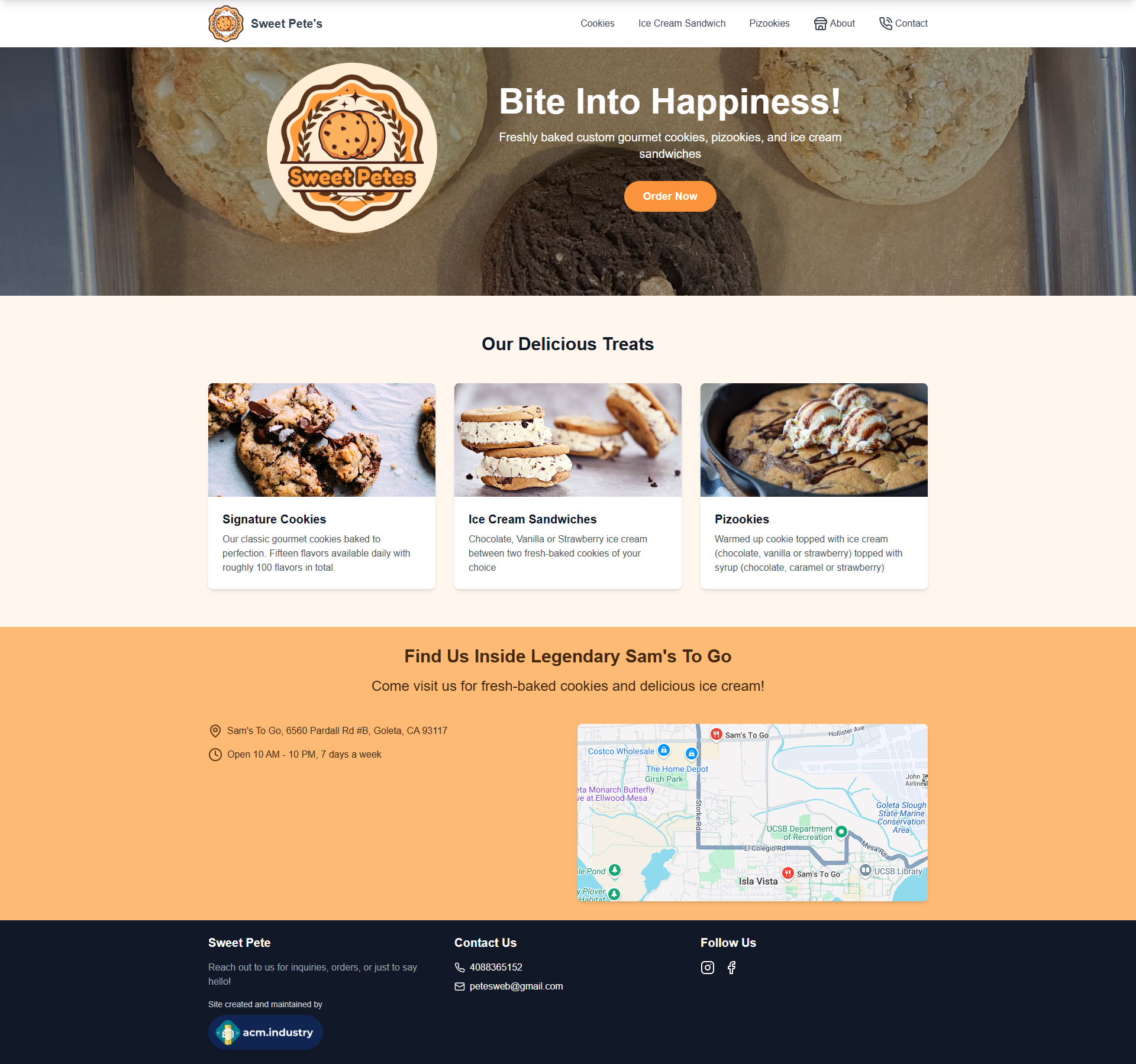 Sweet Pete's Website